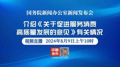 国新办举行《关于促进服务消费高质量发展的意见》有关情况新闻发布会